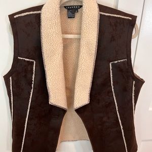 Brown and cream spanner vest.